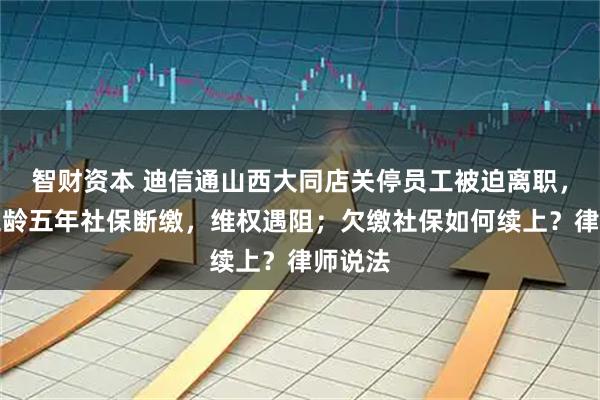智财资本 迪信通山西大同店关停员工被迫离职,六年工龄五年社保断缴,维权遇阻;欠缴社保如何续上?律师说法