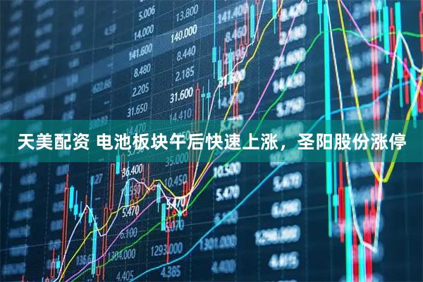 天美配资 电池板块午后快速上涨，圣阳股份涨停